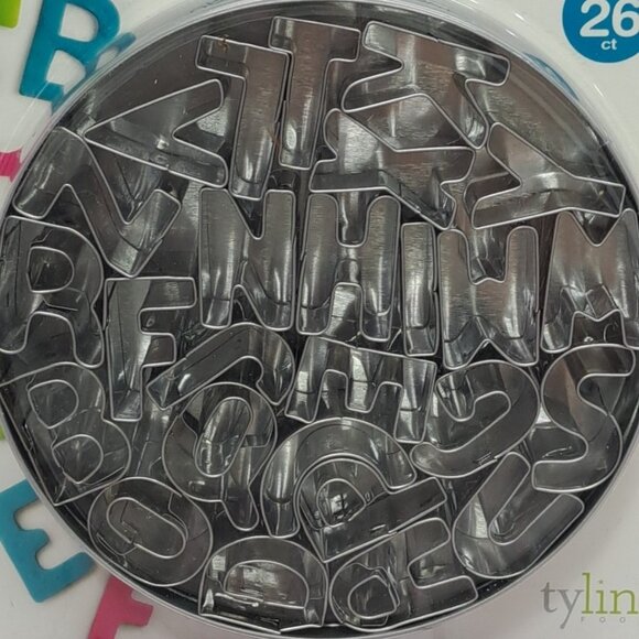 Sweetshop Tylina Mini 1" Alphabet Fondant/Paste Cutters 26 Pieces New in Package - Picture 2 of 5